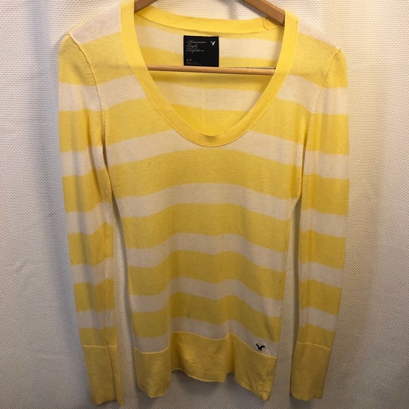 American Eagle Outfitters Sweaters - ✅SOLD <American Eagle> Yellow Striped Sweater